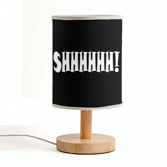 Shhhhh! Minimalist typography Fabric Lamps