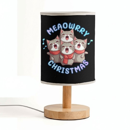 Christmas Kittens sing lovely Christmas song Fabric Lamps