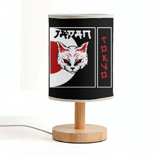 kawaii cat anime japanese retro Fabric Lamps
