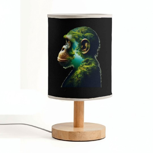 Nature in Chimpanzee Body Fabric Lamps