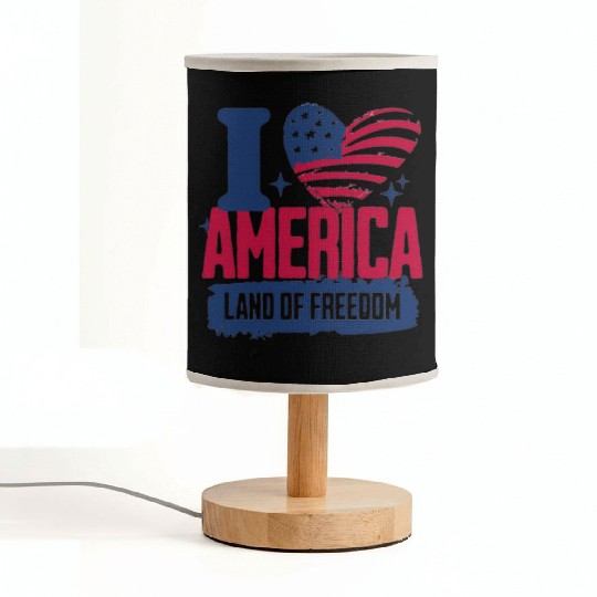 Clothing Apparel Fabric Lamps i love america