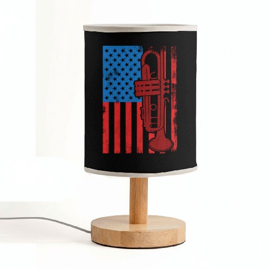 US Patriotic Trumpet Player Fabric Lamps