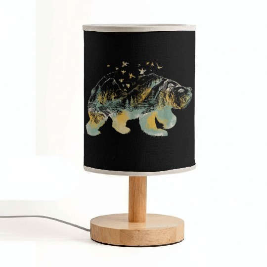 Bear Forest Nature Adventure Fabric Lamps