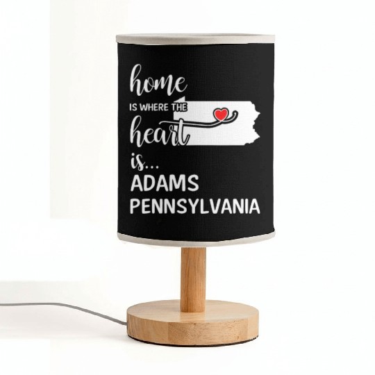 Adams County Pennsylvania Is Where My Heart Is Fabric Lamps