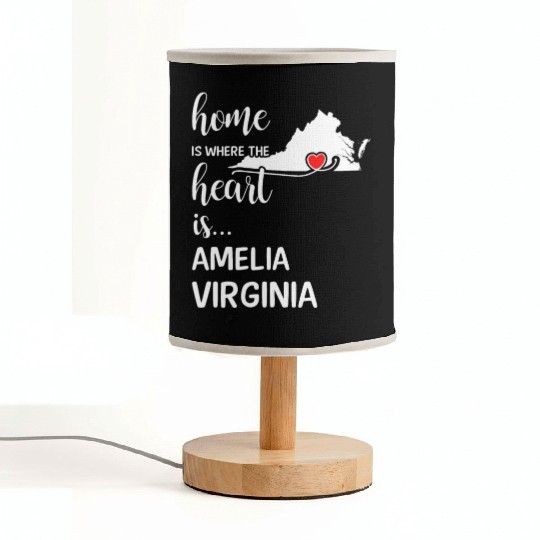 Amelia County Virginia Is Where My Heart Is Gift Fabric Lamps