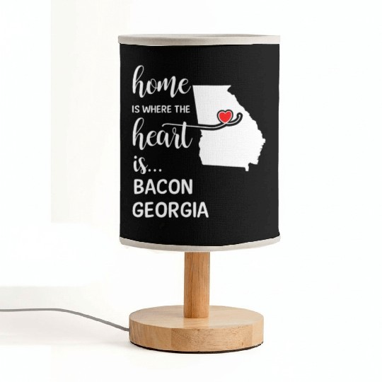 Bacon County Georgia Is Where My Heart Is Cool Fabric Lamps