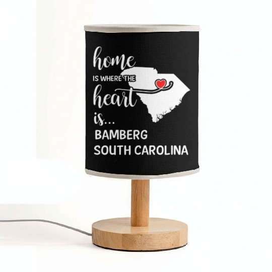 Bamberg County South Carolina Is Where My Heart Is Fabric Lamps