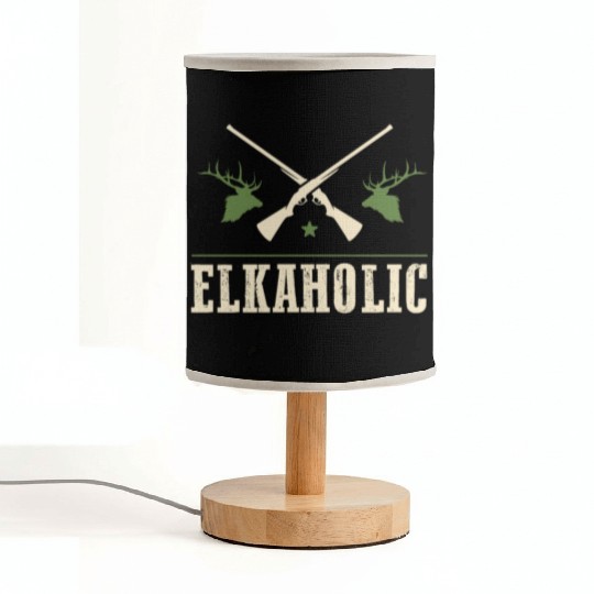 Elk Hunting Elkaholic Hunters Fabric Lamps