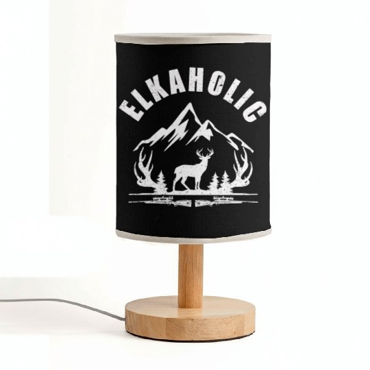 Elk Hunting Elkaholic Hunters Fabric Lamps