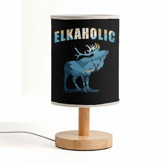 Elk Hunting Elkaholic Hunters Fabric Lamps