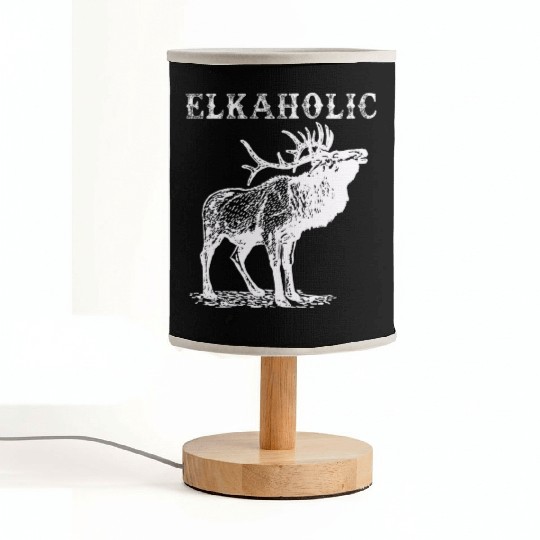 Elk Hunting Elkaholic Hunters Fabric Lamps