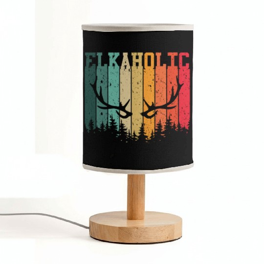 Elk Hunting Elkaholic Hunters Fabric Lamps