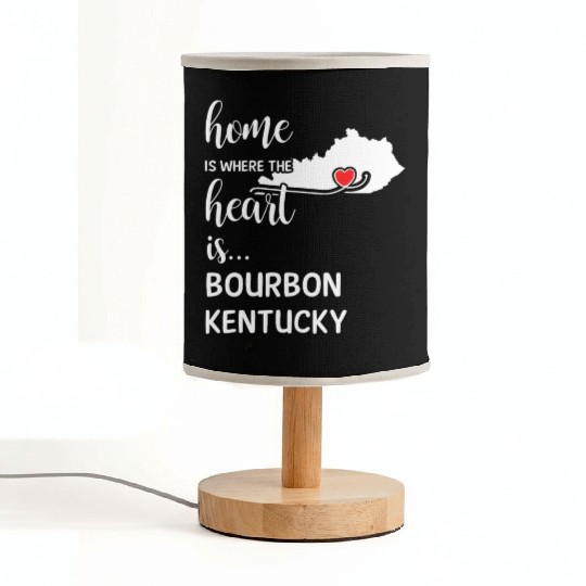 Bourbon County Kentucky Is Where My Heart Is Gift Fabric Lamps