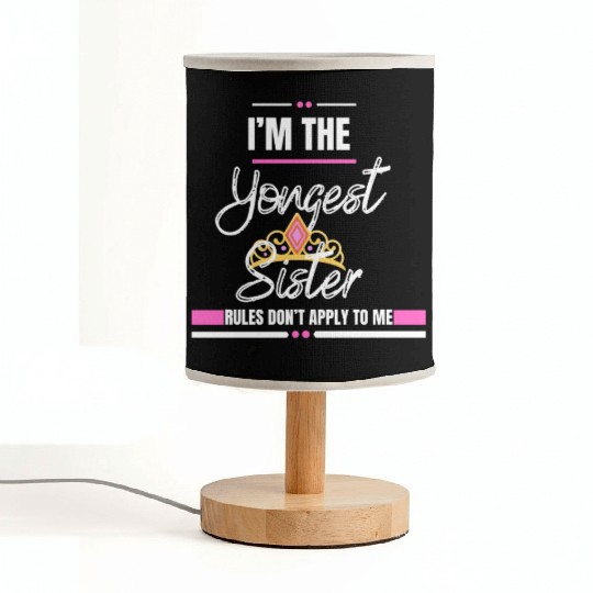I Am The Youngest Sister Sibling Love Family Fabric Lamps