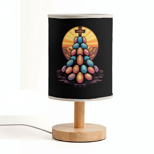 Christian Easter Day Cross Easter Egg Hunt Fabric Lamps