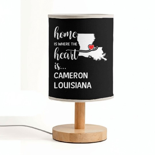 Cameron County Louisiana Is Where My Heart Is Gift Fabric Lamps