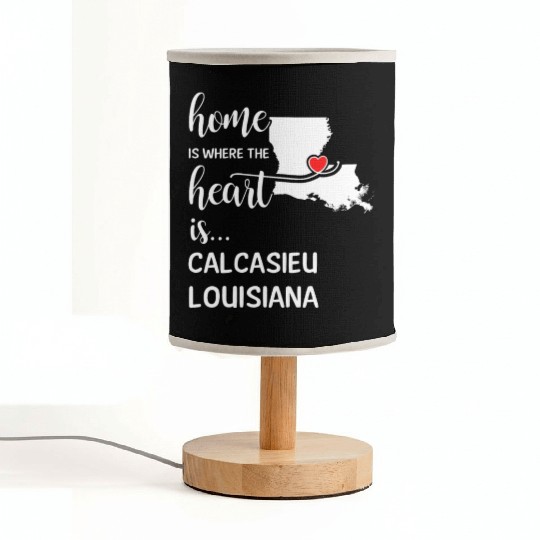 Calcasieu County Louisiana Is Where My Heart Is Fabric Lamps
