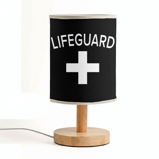 Emp-Lifeguard-Design.Lifeguard Outfit Gift. Fabric Lamps
