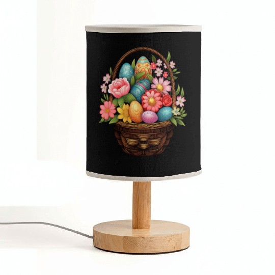 Easter Day Easter Egg Basket Spring Flowers Fabric Lamps