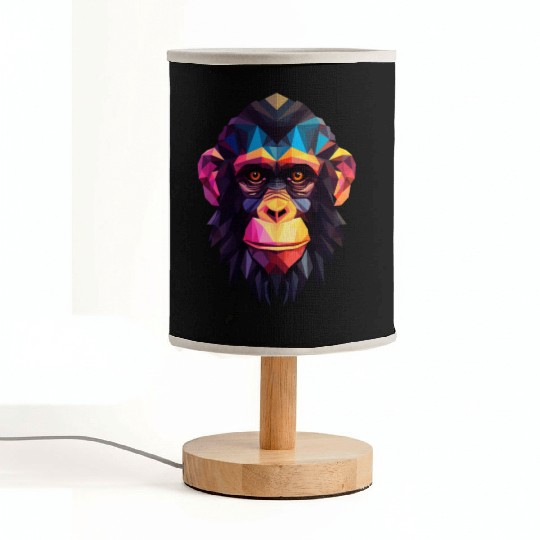 Geometric Style Chimpanzee Fabric Lamps