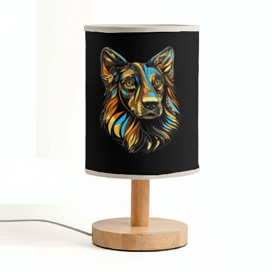 German Shepherd Funny Dog Street Art Comic Pet Fabric Lamps