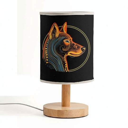 German Shepherd Funny Dog Street Art Comic Pet Fabric Lamps