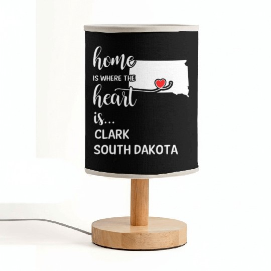 Clark County South Dakota Is Where My Heart Is Fabric Lamps
