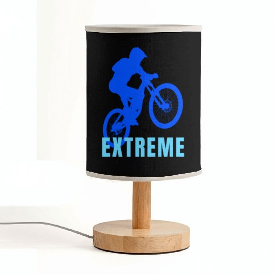 Mountain Bike (blue and light blue design) Fabric Lamps