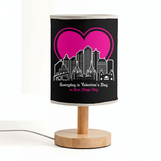 Valentine's Day in San Diego City Fabric Lamps