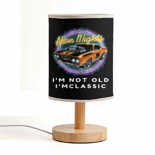 Timeless Neon Statement Fabric Lamps - Hot Rod