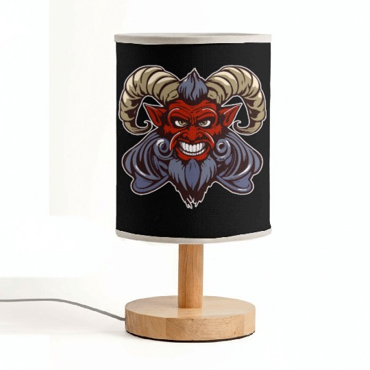 krampus devil head Fabric Lamps