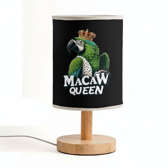 Green Macaw Ornithologist Macaw Queen Fabric Lamps