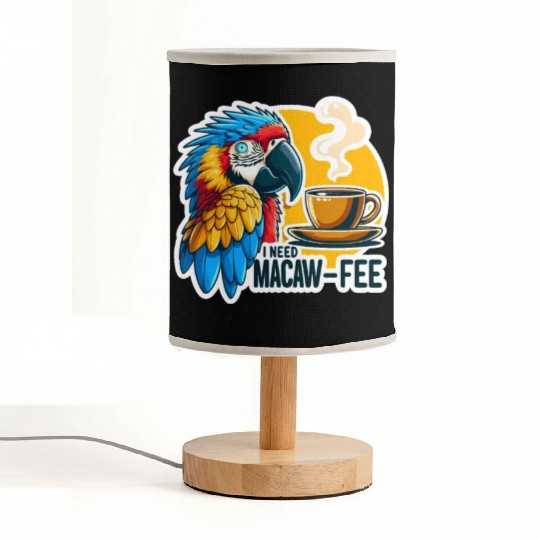 Blue Gold Macaw Macaw-Fee Coffee Lover Fabric Lamps