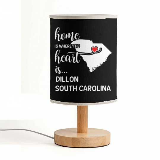 Dillon County South Carolina Is Where My Heart Is Fabric Lamps