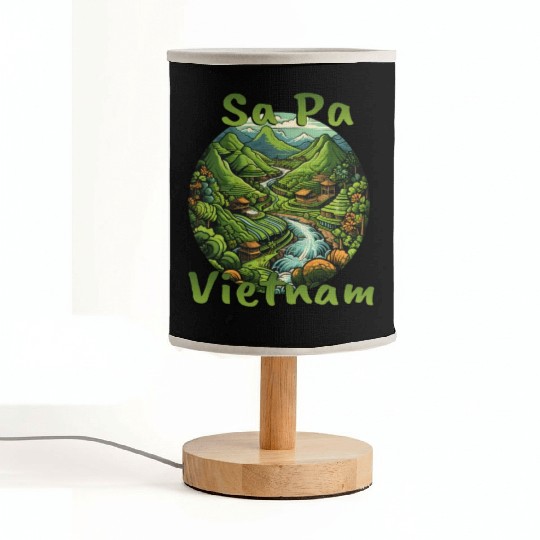 Pa Vietnam: Green Rice Terraces Fabric Lamps