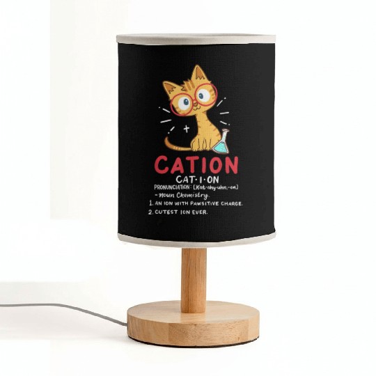 Cation Science Cat Funny Chemistry Chemist Scien Fabric Lamps