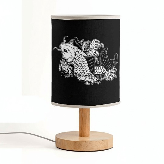 Angry Japanese Fish Fabric Lamps