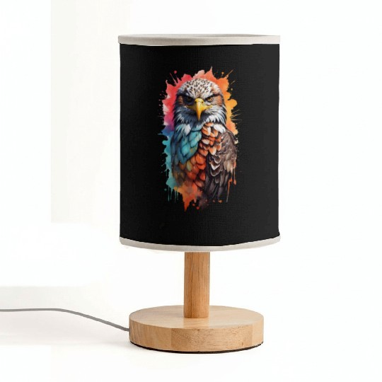Stunningly colored bald eagle Fabric Lamps