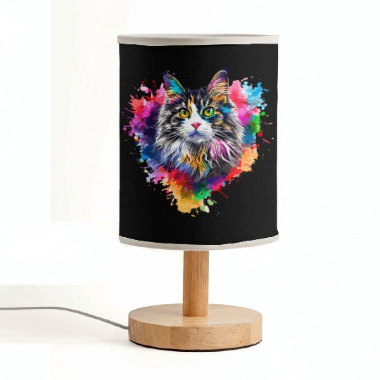 Colorburst Whiskers Rainbow Heart Fabric Lamps