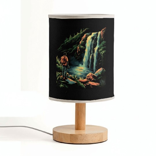 Photography Waterfall Nature Photographer Camera Fabric Lamps