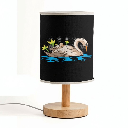 Mother Child Swan Zookeeper Gift Fabric Lamps