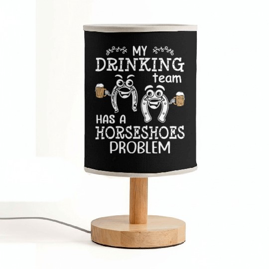 Drinking Team Horseshoe Pitching Fabric Lamps