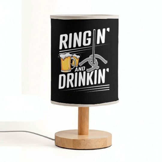 Ringin And Drinkin Horseshoe Pitching Fabric Lamps