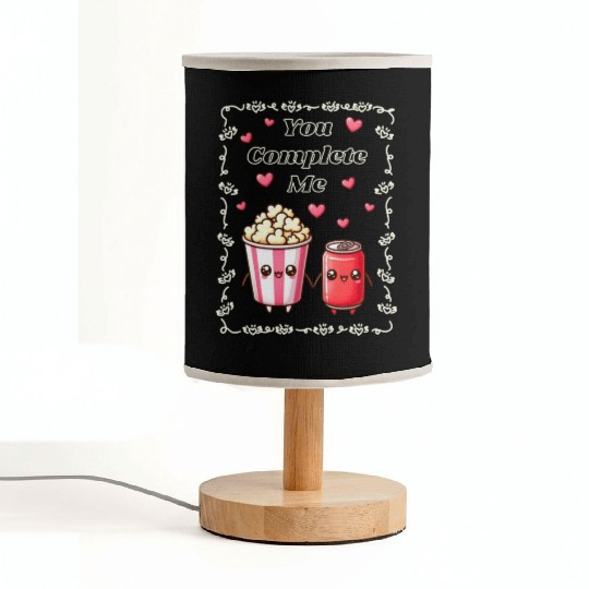 You Complete Me a cute kawaii-style popcorn cola Fabric Lamps