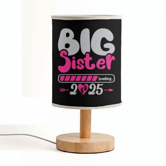 Big Sis loading - Big Sister loading - Pregnancy Fabric Lamps