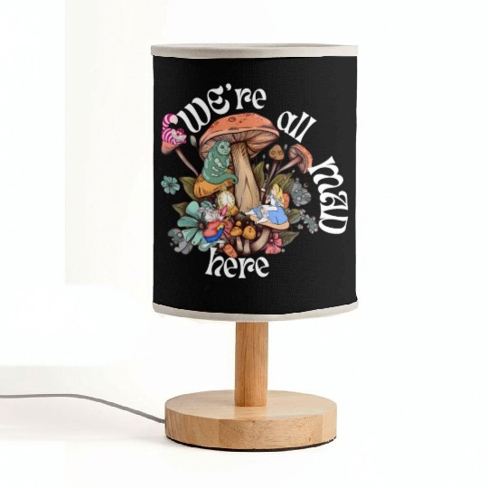 We're all Mad Here - Alice in Wonderland inspired Fabric Lamps