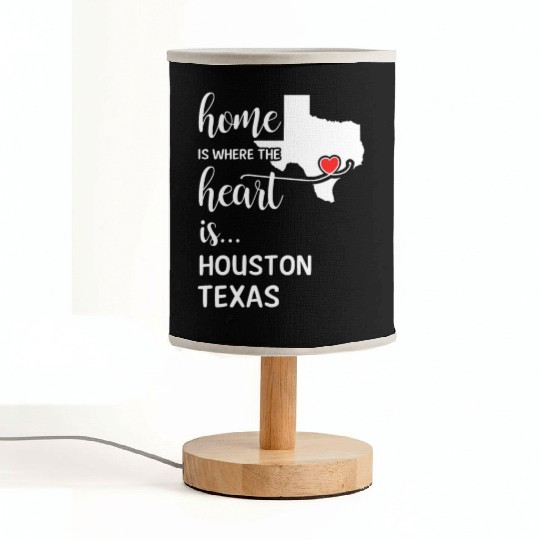Houston County Texas Is Where My Heart Is Gift Fabric Lamps