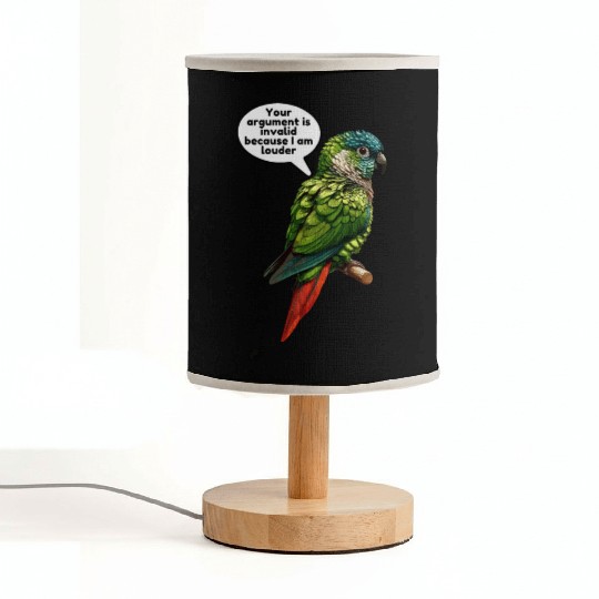 Green Cheek Conure Meme Funny Conure Parrot Fabric Lamps
