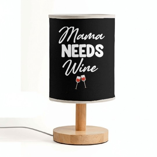 Mama Needs Wine Funny Parenting Mom Superhero Fabric Lamps