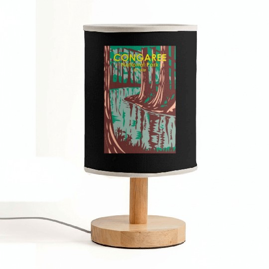 Congaree National Park South Carolina Vintage Fabric Lamps